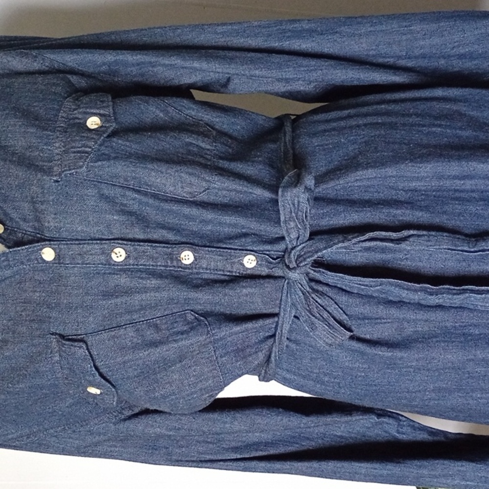 Universal Threads Dark Denim Shirt Dress Size Large - Picture 10 of 12